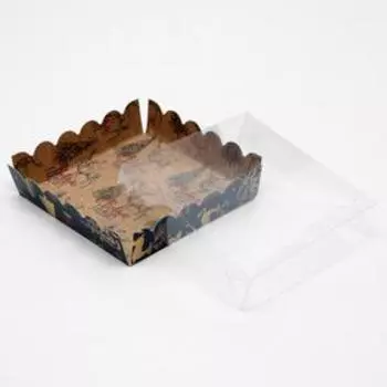 Коробочка для печенья "Рождественская ночь", 12 х 12 х 3 см