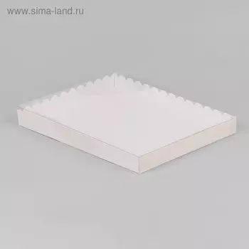 Коробочка для печенья с PVC крышкой 23,5 х 30 х 3 см