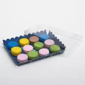 Коробочка для печенья с PVC крышкой "Новогодняя ночь", 22 х 15 х 3 см