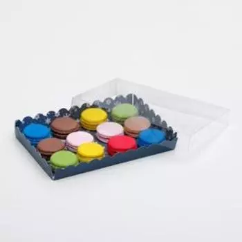 Коробочка для печенья с PVC крышкой "Счастья", 22 х 15 х 3 см