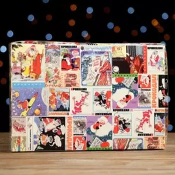 Коробочка для печенья "Санта", 22 х 15 х 3 см, 1 шт.