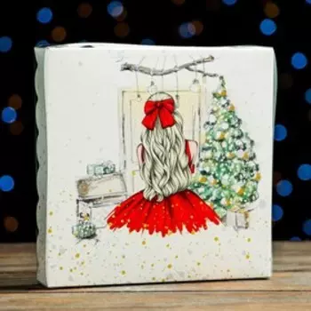 Коробочка для печенья "Счастливая ночь", 15 х 15 х 3 см, 1 шт.