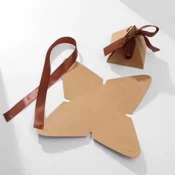 Коробочка подарочная складная «Пирамида» 778, коричневый