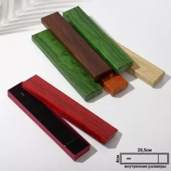 Коробочка подарочная под браслет/цепочку/часы "Дерево" глянец, 21*4см, цвет МИКС