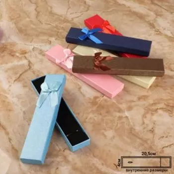 Коробочка подарочная под браслет/цепочку/часы "Восток", 21 х 4см, цвет МИКС