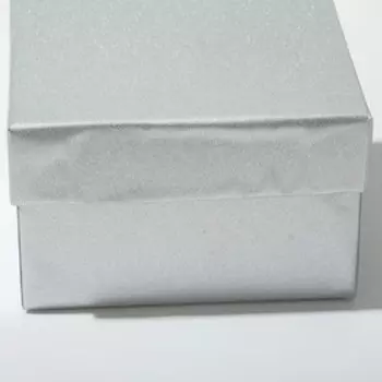 Коробочка подарочная под браслет/часы "Блеск", 9*9, цвет серебро