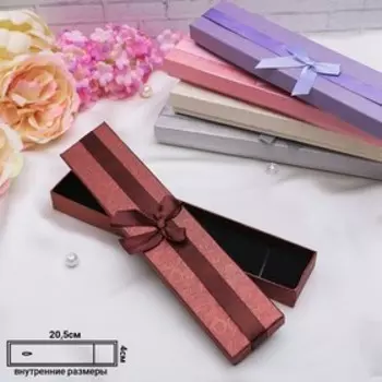 Коробочка подарочная под браслет/часы/цепочку "Розы", 21*4, цвет МИКС