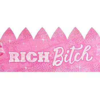 Корона каранавальная «Rich Bitch», картон, 64 х 10,1 см.