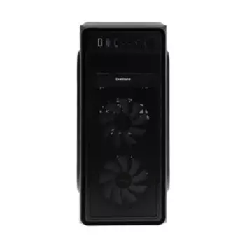 Корпус ExeGate Miditower EVO-5017, без БП, ATX, 1хUSB 2.0, 1хUSB 3.0, подсветка, чёрный