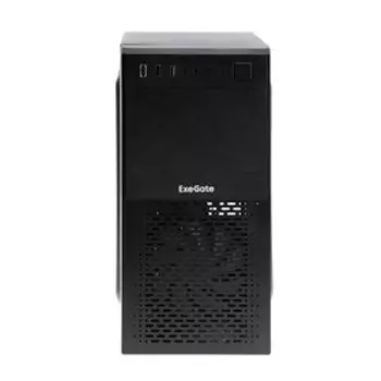 Корпус ExeGate Minitower mEVO-7807, без БП, mATX, 1хUSB 2.0, 1хUSB 3.0, подсветка, чёрный