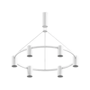 Корпус светильника подвесной поворотный для насадок D60 Ambrella light, DIY Spot, C9021, 6хGU5.3, цвет белый песок