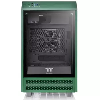 Корпус Thermaltake The Tower 100 Racing Green зеленый без БП miniITX 1x120mm 3x140mm 2xUSB3. 10044