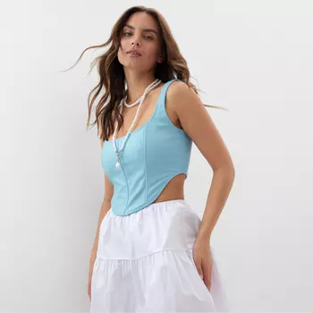 Корсет женский кожаный MIST, размер XL, голубой