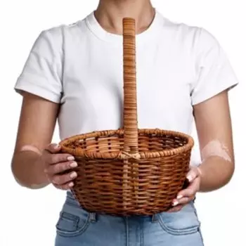 Корзина плетёная, 292411/34 см, лоза, кукуруза