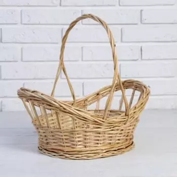 Корзина «Ажурная весна», дно: 2621 верх:3526, H=11/18/35 см, ручное плетение, ива