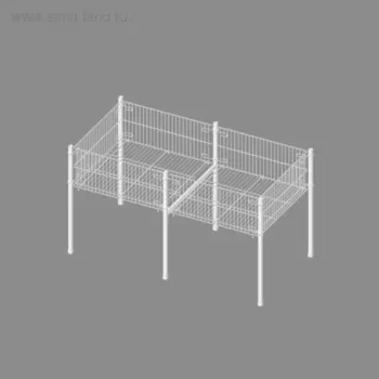 Корзина большая, глубина 255 (1355x695x735 мм), цвет белый