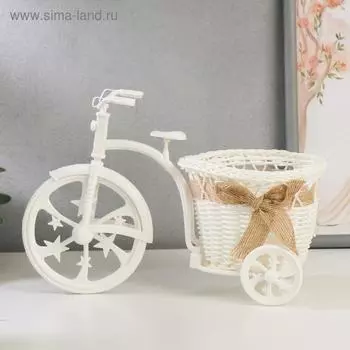 Корзина декоративная "Эко-лайф" велосипед с кашпо 18х25х14 см