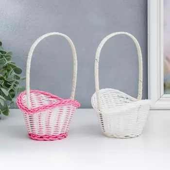 Корзина декоративная с ручкой "Фигурная" МИКС 18,5х13х13 см