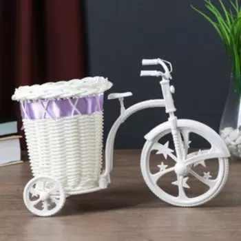 Корзина декоративная "Велосипед с кашпо" МИКС 17х27х15 см