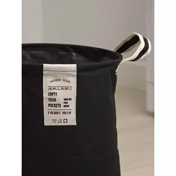 Корзина для белья Доляна Laundary, 3545 см, чёрная