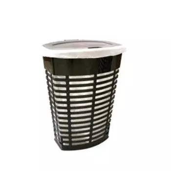 Корзина для белья с бежевым чехлом, цвет коричневый