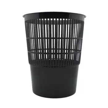 Корзина для бумаг и мусора, Сalligrata «Доступный офис» 14 литров, сетчатая, черная, пластик