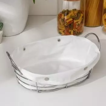 Хлебница Доляна, 28.519.511.5 см, белая