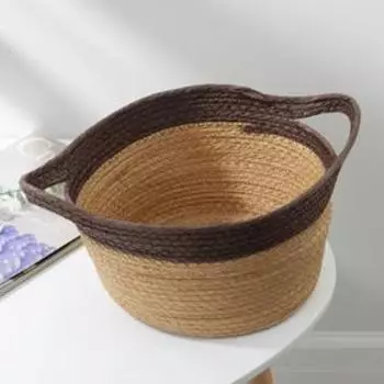 Корзина для хранения Доляна «Гарден», плетёная, с ручками, 25×19,5×14 см