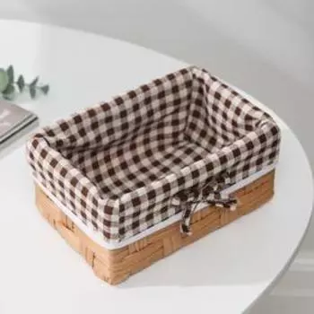 Корзина для хранения Доляна «Клеточка», 18128 см, цвет коричневый