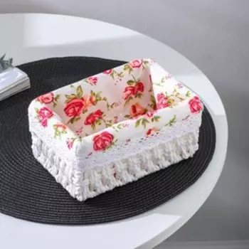 Корзина для хранения плетёная ручной работы Доляна «Лето», 19×13,3×8 см, цвет белый