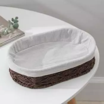 Корзина для хранения Доляна «Лира», плетёная, 26×16×7, цвет коричневый