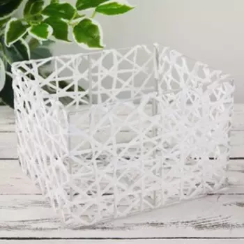 Корзина плетёная Доляна «Паутинка», 211814 см, цвет белый