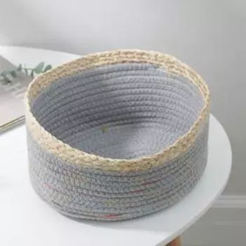 Корзина плетёная ручной работы Доляна «Радуга», 252012 см, цвет серый