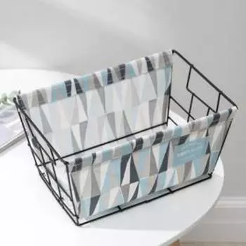 Корзина для хранения Доляна «Рио», 30×20,4×14,5 см, цвет голубой