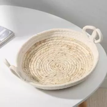 Корзина для хранения Доляна «Рони», 25×25×13 см, цвет белый