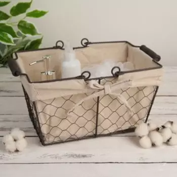 Корзина для хранения Доляна «Сети», 28×20×12, металл, цвет коричневый