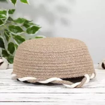 Корзина плетёная Доляна «Визави», 32×30×11 см, цвет бежевый