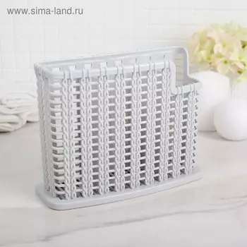 Корзина для хранения «Плетение», 3 отделения, 18,5×6,7×14,3 см, цвет МИКС