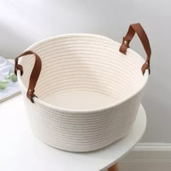 Корзина для хранения SL Home «Луиза», плетёная, ручной работы, 333316 см, белая