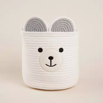 Корзина для хранения SL Home, плетёная, ручной работы, 222222 см, белая