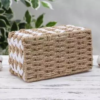 Корзина для хранения плетёная ручной работы Доляна «Айка», 241411 см, цвет бежевый