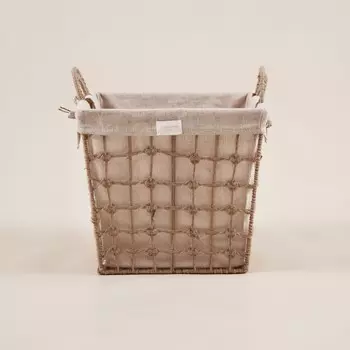 Корзина для хранения SL Home, ручное плетение, с ручками, квадратная, джут, 333336 см