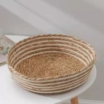 Корзина для хранения плетёная ручной работы Доляна «Вега», 353511 см, цвет бежевый