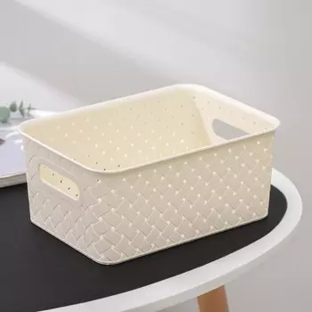 Корзина для хранения «Береста», 3 л, 23,517,310,5 см, цвет слоновая кость