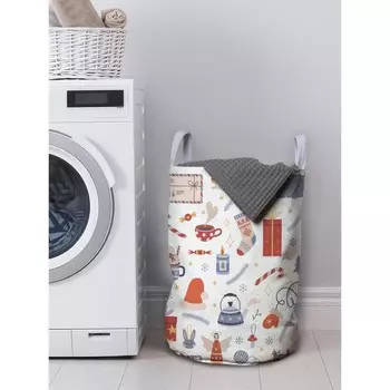 Корзина для хранения вещей «Праздничный котик», размер 35х50 см