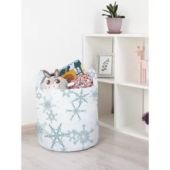 Корзина для игрушек «Иней снежинок, размер 35х35 см