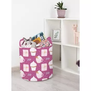 Корзина для игрушек «Кофе с пирожным, размер 35х35 см
