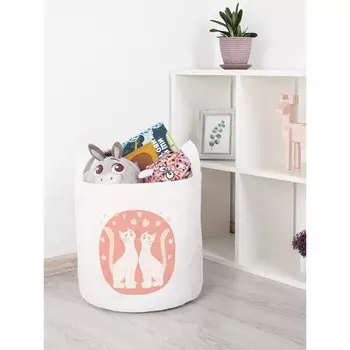 Корзина для игрушек «Кошачья любовь, размер 35х35 см