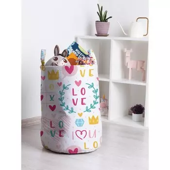 Корзина для игрушек «Крестики-нолики, размер 35х50 см