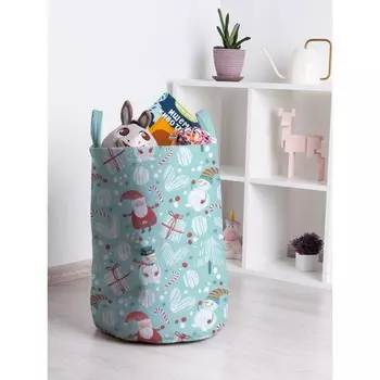 Корзина для игрушек «Новогодние друзья, размер 35х50 см